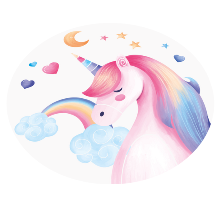 Unicorn Fantasy kids vinyl carpet - TenStickers