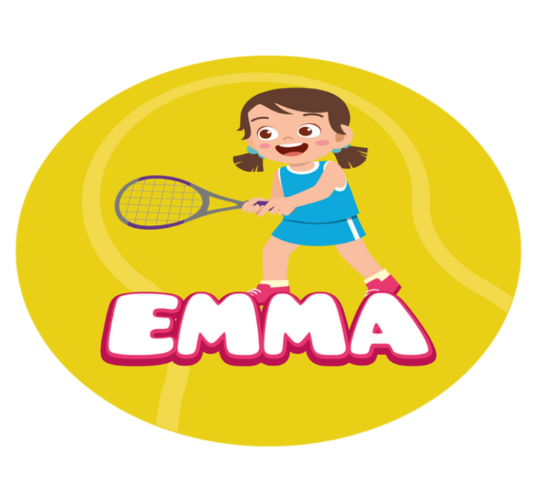 Personalized Tennis custom vinyl carpet - TenStickers