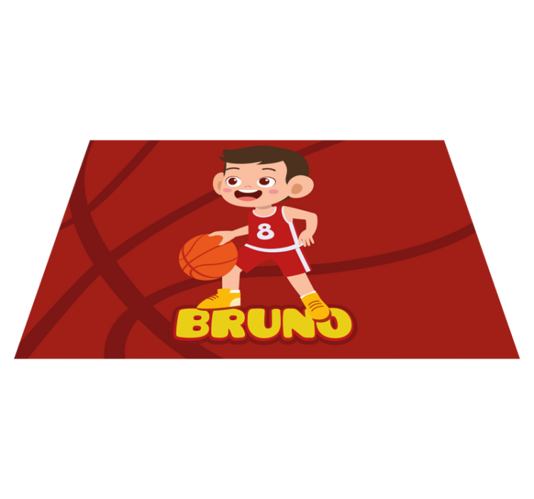 Basketball Character custom vinyl carpet - TenStickers