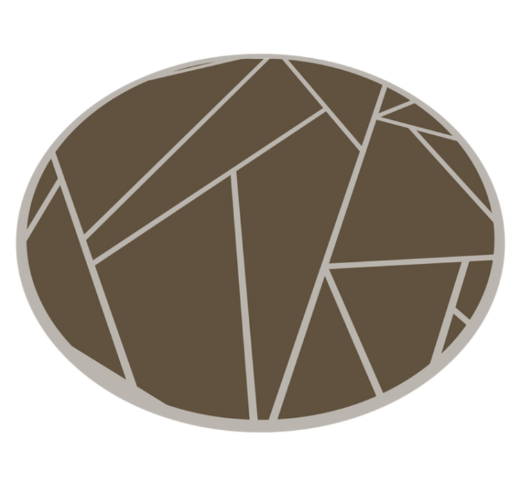 Geometric Pattern Circle brown vinyl carpet - TenStickers
