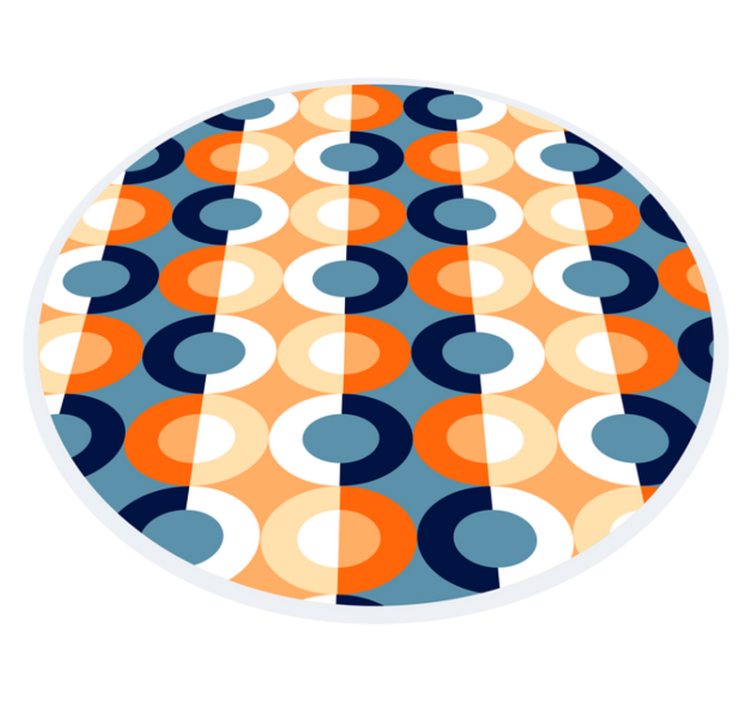 Circular Geometrics geometric vinyl carpet - TenStickers