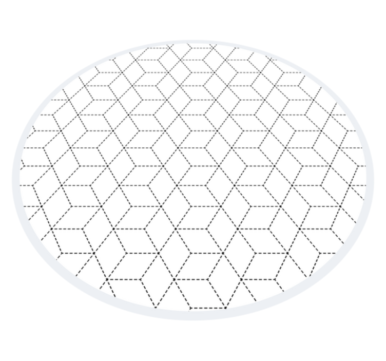 Geometric vinyl carpet with hexagonal outline design - TenStickers