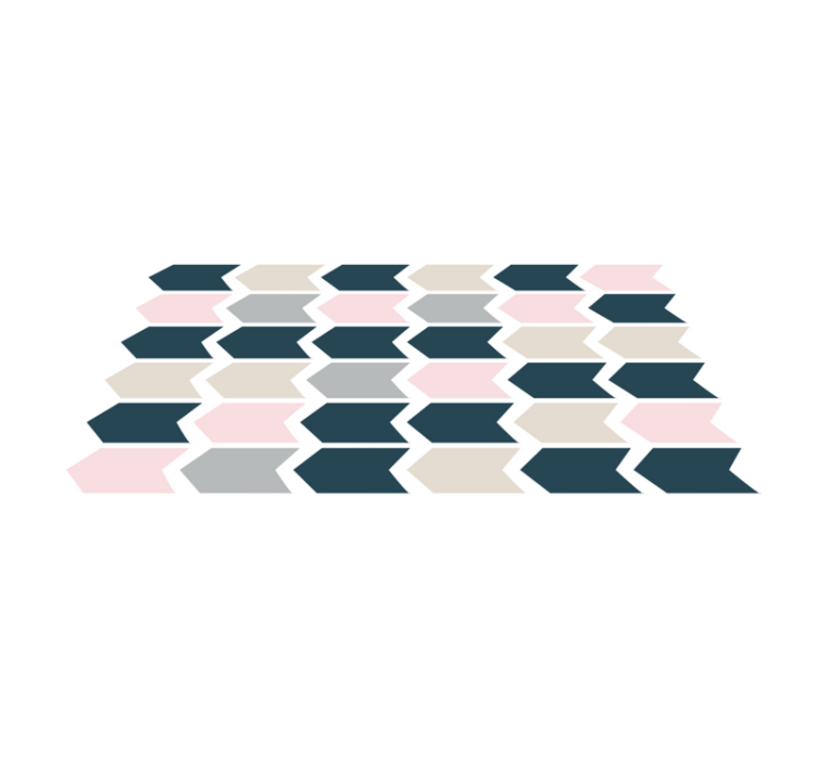 Geometric vinyl carpet with chic geometric design - TenStickers