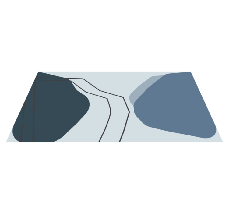 Abstract Contour Lines geometric vinyl carpet - TenStickers