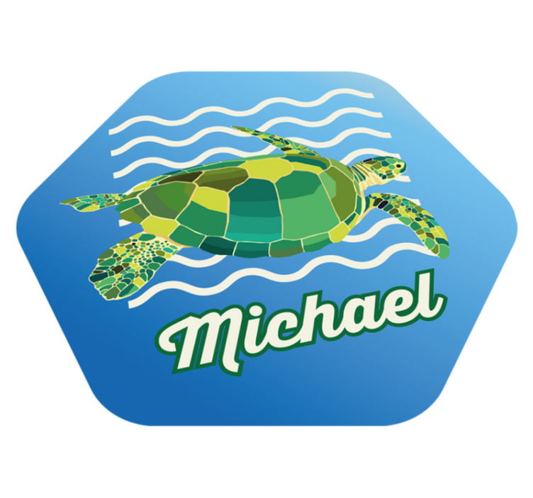 Personalized Sea Turtle custom vinyl carpet - TenStickers
