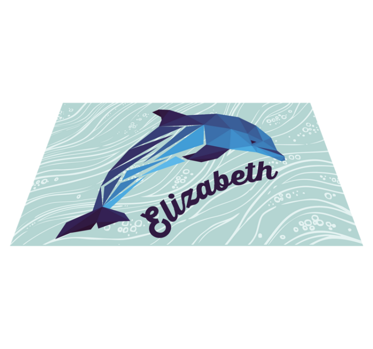 Personalized Dolphin custom vinyl carpet - TenStickers