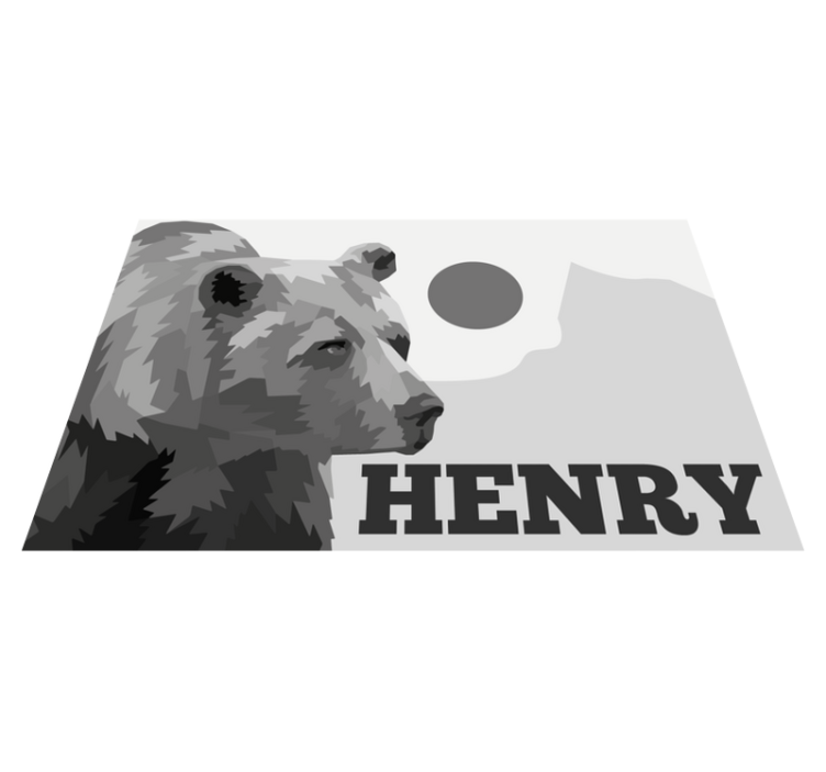 Customizable Bear custom vinyl carpet - TenStickers