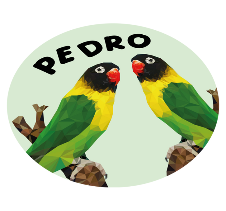 Customizable Lovebirds custom vinyl carpet - TenStickers