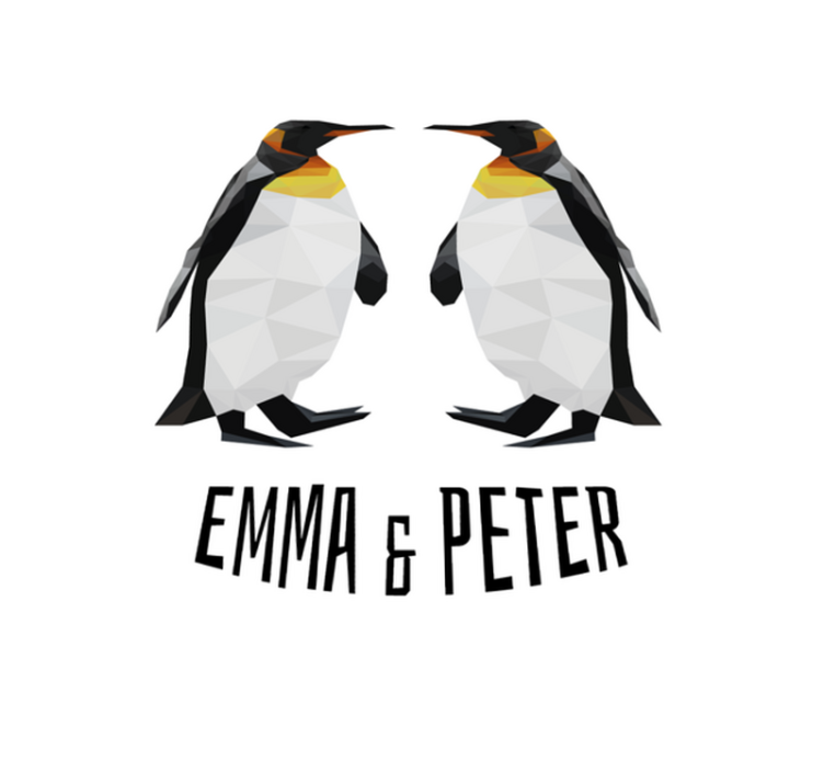 Geometric Penguins custom vinyl carpet - TenStickers