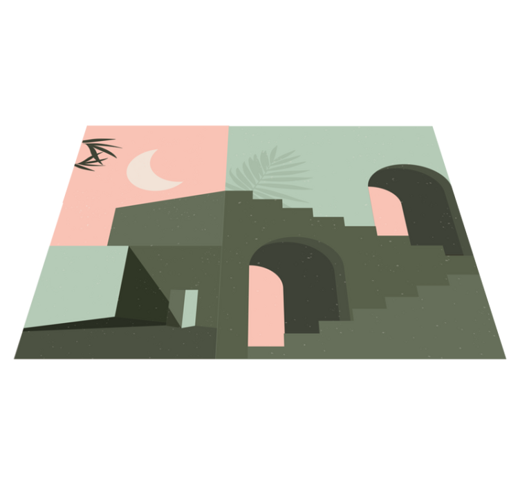 Sleek Conceptual Landscape minimalist vinyl carpet - TenStickers