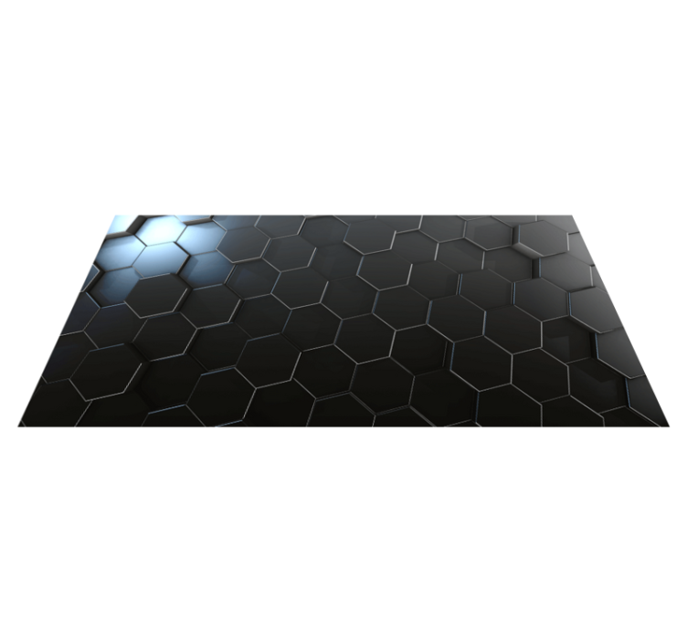 Hexagonal Gradient geometric vinyl carpet - TenStickers