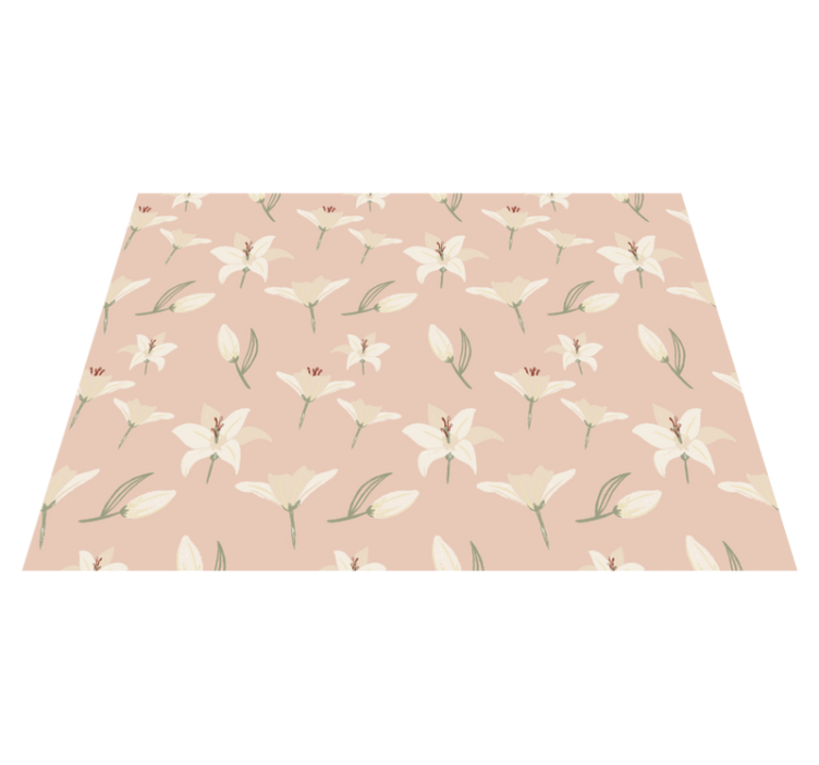 Botanical Soft Hues Sophistication floral vinyl carpet - TenStickers