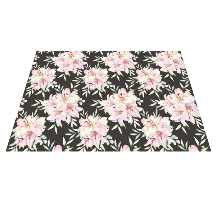 Floral delicacy floral vinyl carpet - TenStickers