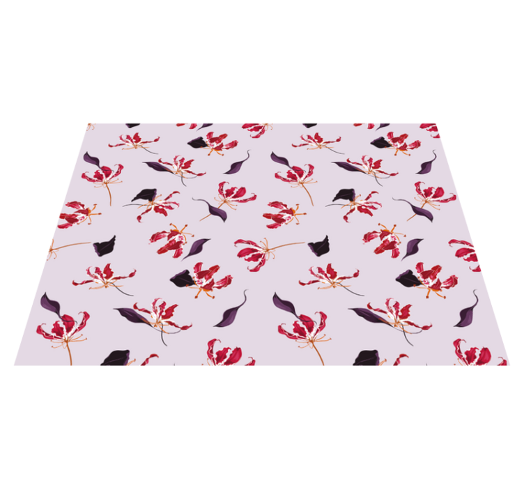 Floral Element Sophistication floral vinyl carpet - TenStickers