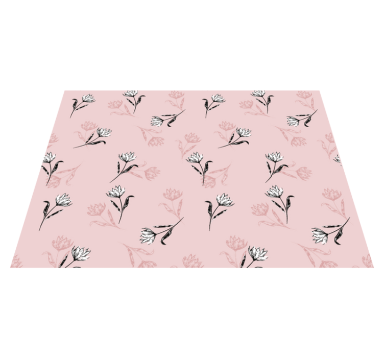 Blossom Pink Backdrop floral vinyl carpet - TenStickers