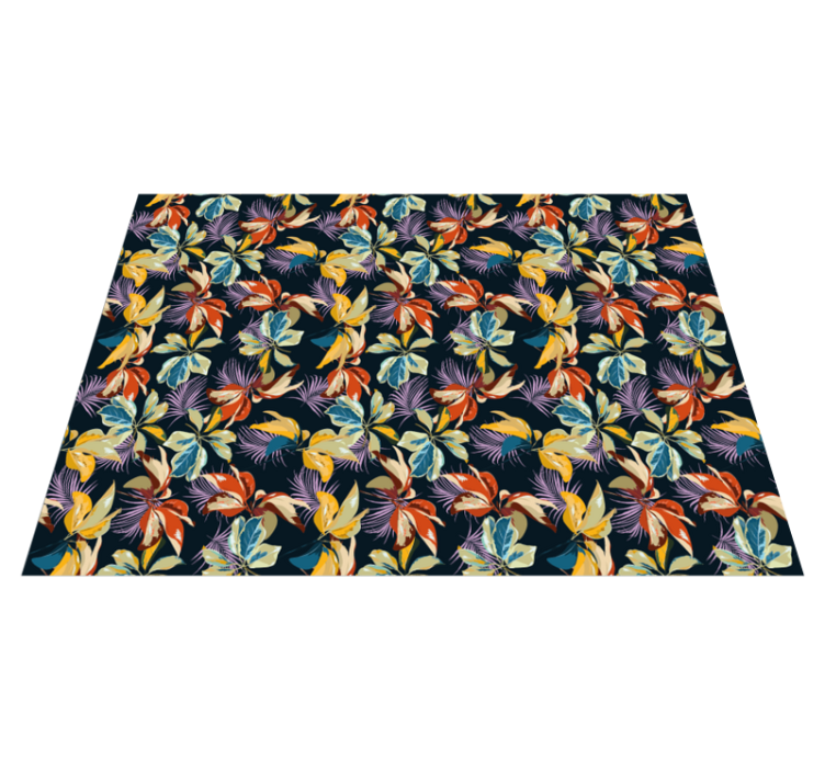 Tropical Botanical floral vinyl carpet - TenStickers