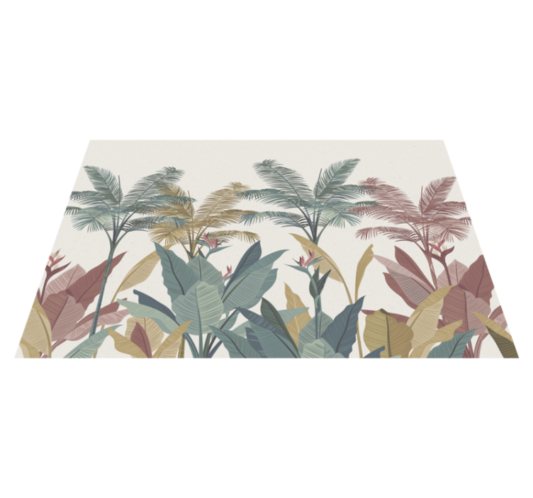 Tropical Plant Palette nature vinyl carpet - TenStickers