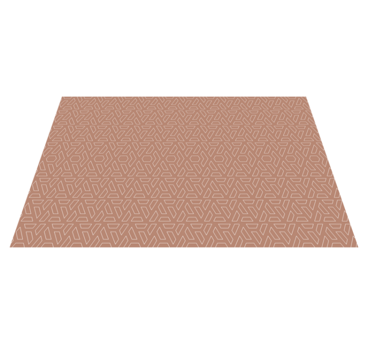 Stylish brown element geometric vinyl carpet - TenStickers