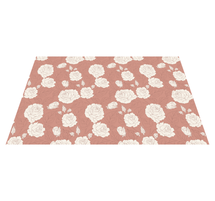 Rose Pattern Overlay floral vinyl carpet - TenStickers