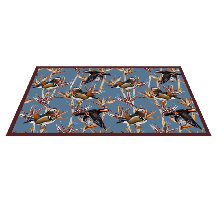 Mandarin Duck Pattern animal vinyl carpet - TenStickers