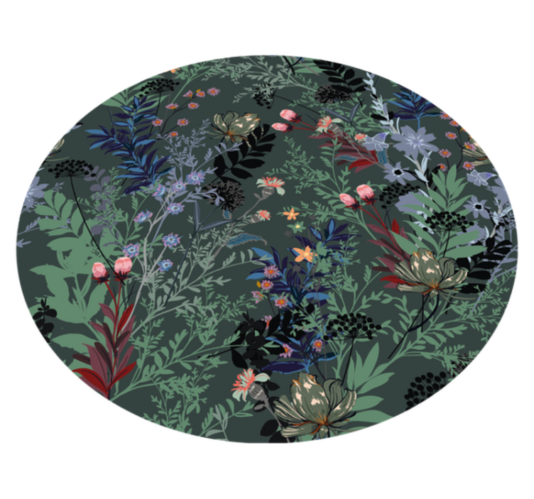 Botanical Motif floral vinyl carpet - TenStickers