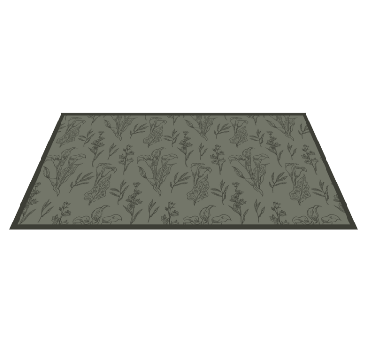 Botanical Illustrations floral vinyl carpet - TenStickers
