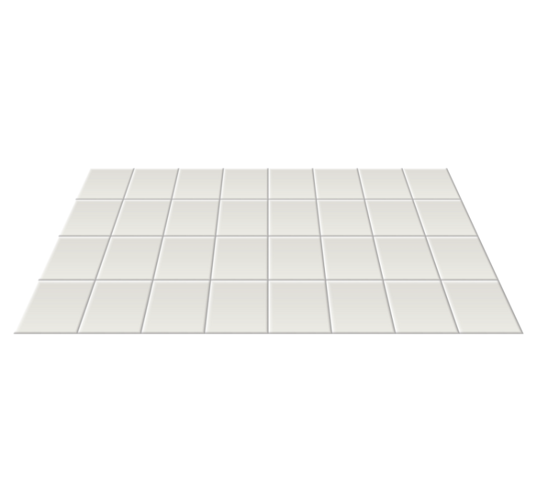 White tiles vinyl floor rug - TenStickers