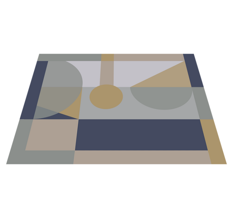 Abstract Geometrical Shapes geometric vinyl carpet - TenStickers