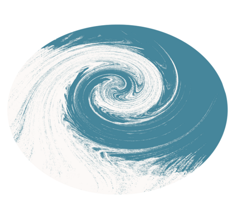 Swirling Blue Abstract circular vinyl carpet - TenStickers