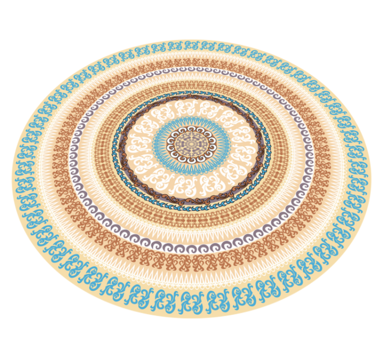 Mandala vinyl carpet with mandala circle design - TenStickers