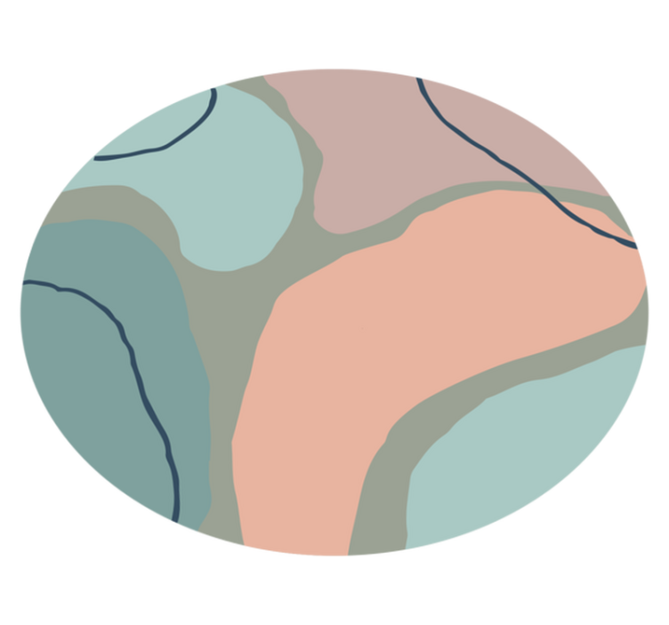 Abstract Geometric Shapes minimalist vinyl carpet - TenStickers