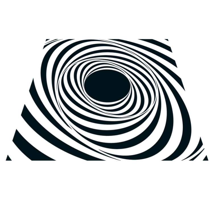 Black White Swirling Pattern geometric vinyl carpet - TenStickers