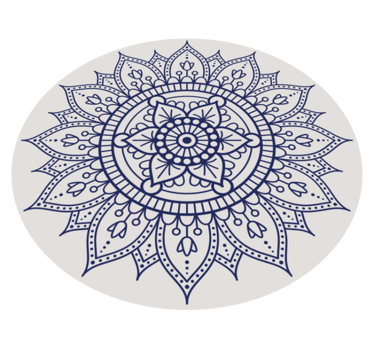 Circular Mandala Floor Decor living room vinyl carpet - TenStickers