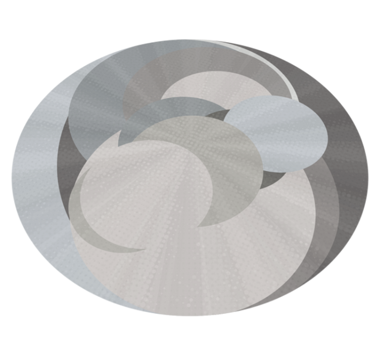 Overlapping Circles Illusion geometric vinyl carpet - TenStickers