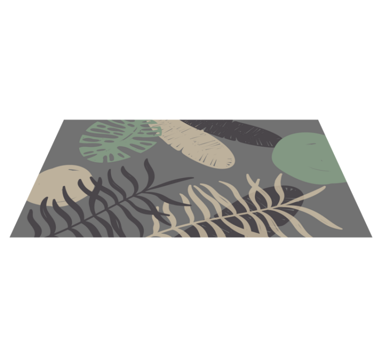 Botanical Leaf Pattern Design floral vinyl carpet - TenStickers