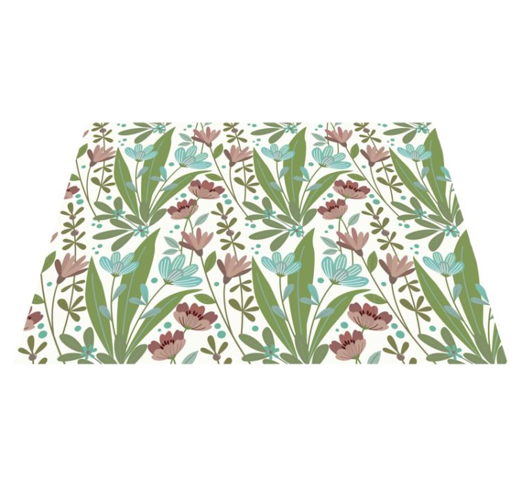 "Granny Chic" Floral Style floral rug - TenStickers