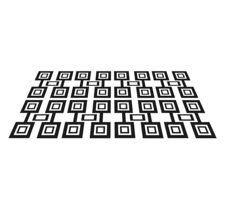 Cosmopolitan-style squared geometric rugs - TenStickers