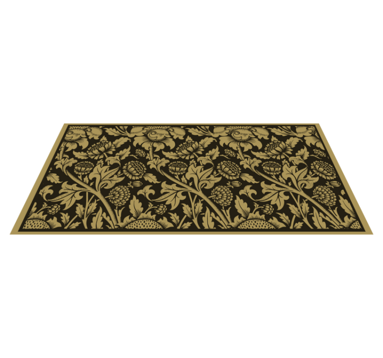 Botanical Pattern Accent floral vinyl carpet - TenStickers