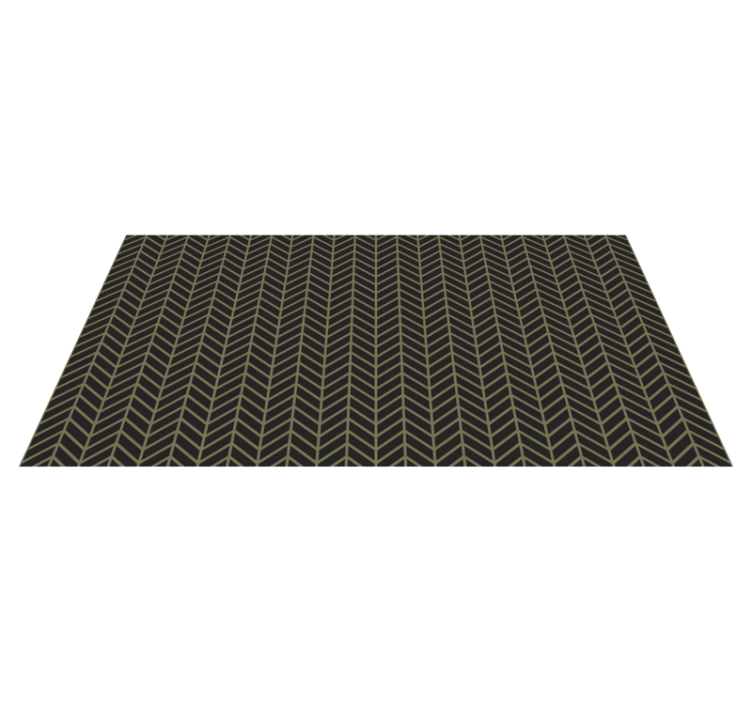 Brown with golden thin lines art pattern rug - TenStickers