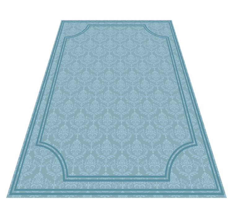 Soft blue baroque dining room vinyl carpet - TenStickers