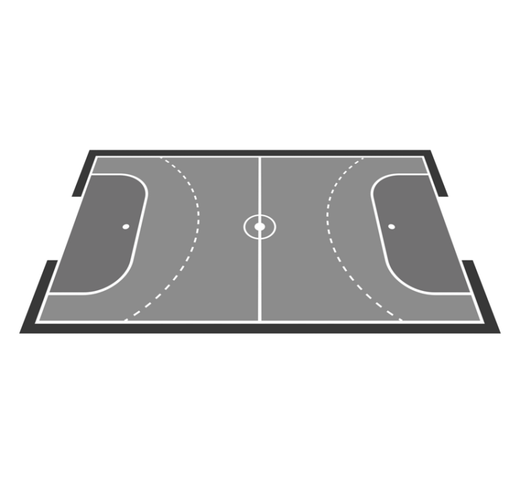 Handball court design game vinyl carpet - TenStickers