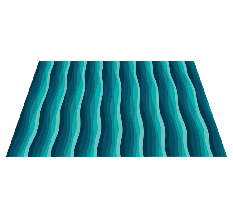 Serene blue waves living room vinyl carpet - TenStickers