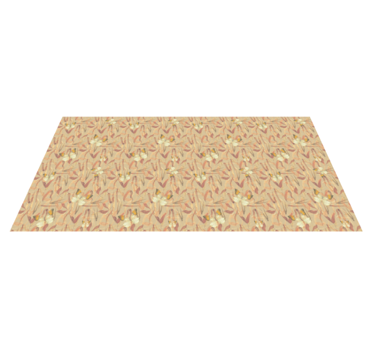 Floral patterned ensemble living room vinyl carpet - TenStickers