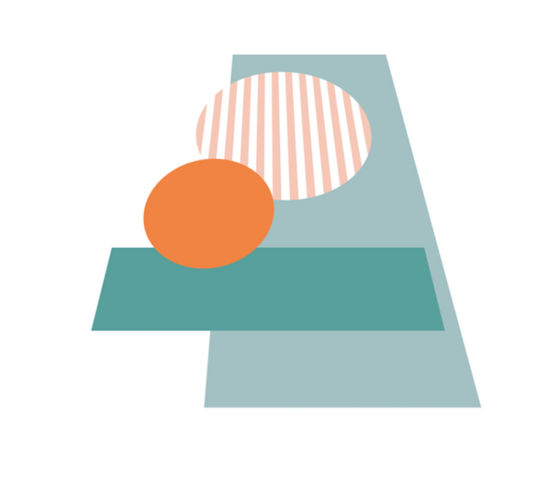 Sunny Geometric Circles modern vinyl carpet - TenStickers