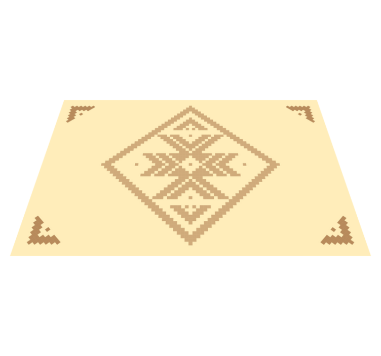 Elegant geometric contrast living room vinyl carpet - TenStickers