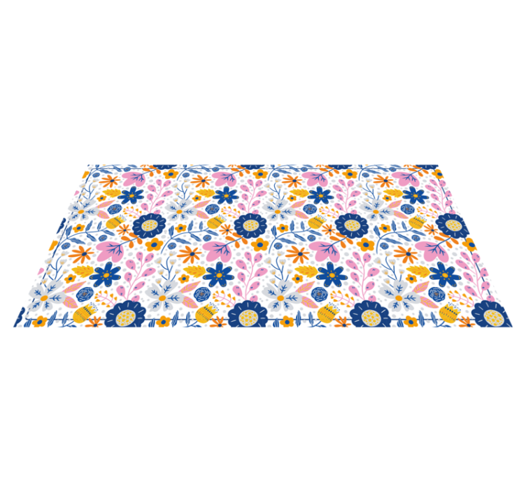 Floral Springtime nature vinyl rug - TenStickers