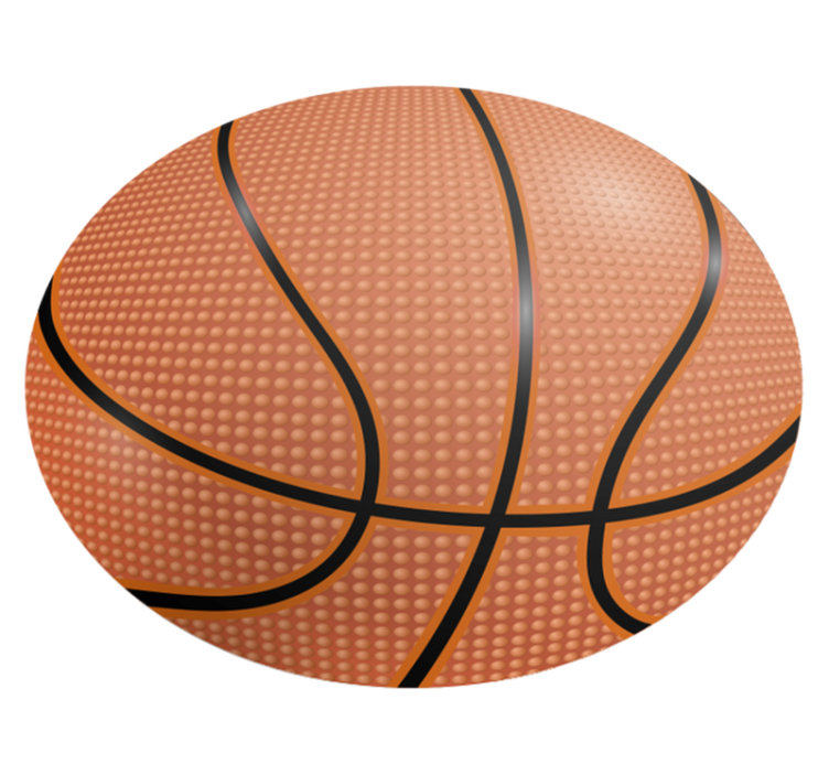 Basket ball circular vinyl rug - TenStickers