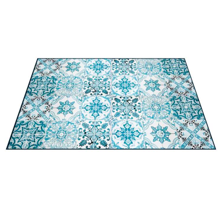 Mediterranean tiles living room vinyl rug - TenStickers