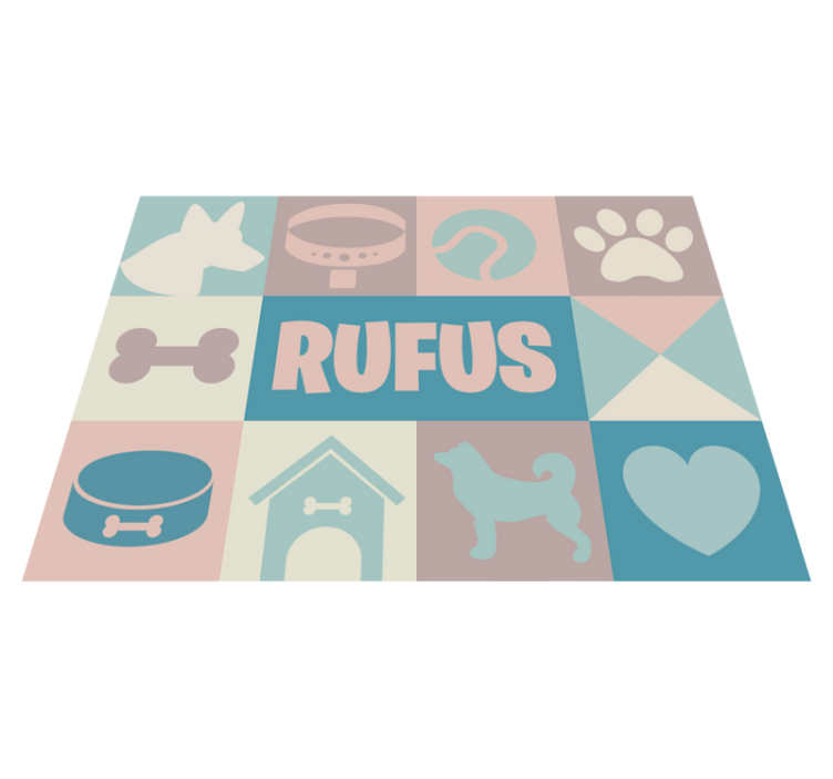 Dogs personalized animal mat - TenStickers
