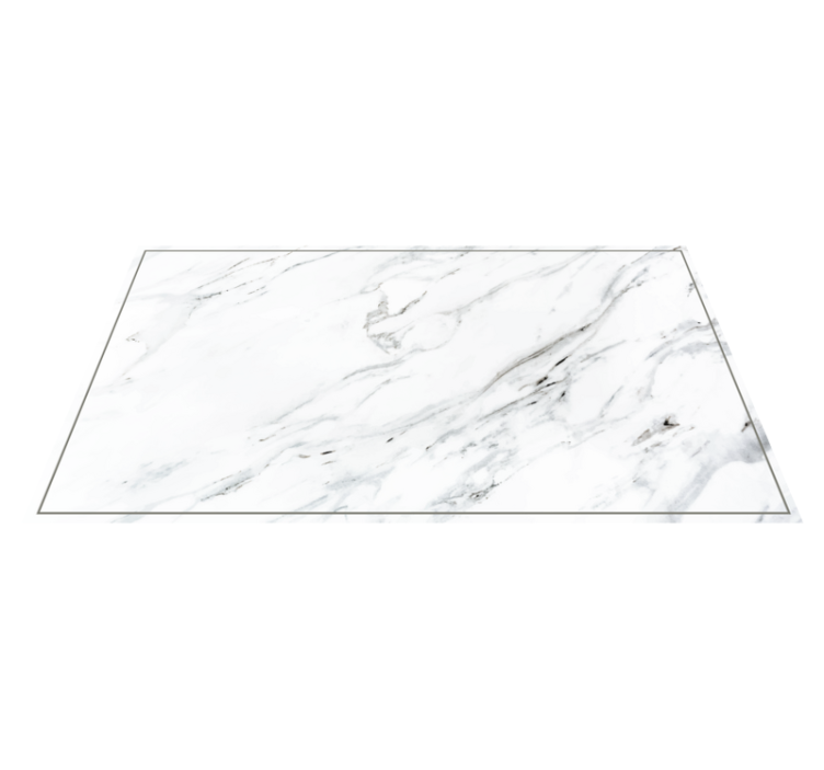White marble stone vinyl flooring - TenStickers